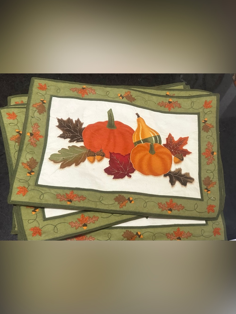 Set of 8 fall placemats